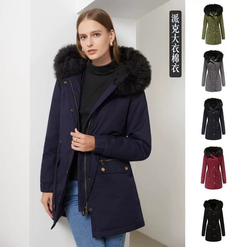 (Cross-border trading), winter long down jacket for leisure, mid-length
