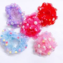 跨境马尾发饰太阳花彩珠手腕发圈儿童舞蹈丸子头头花 女孩头饰批