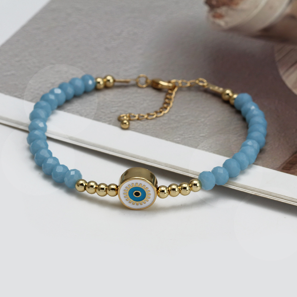 Cartoon Style Eye Copper Enamel Bracelets 1 Piece