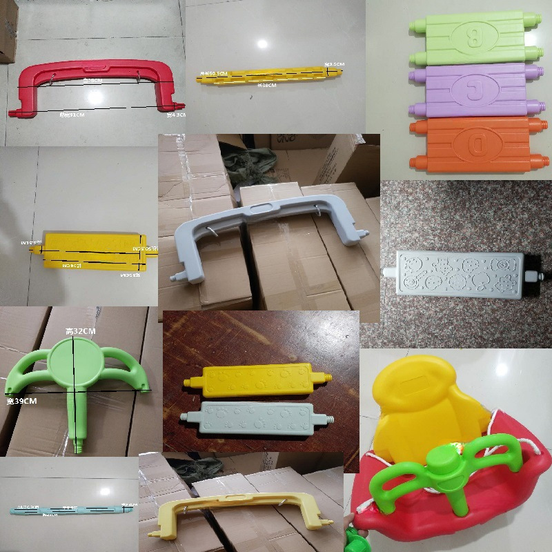 Accesorios de columnas de deslizamiento de plástico para niños viga, asiento de columnas, barra, tornillo, tablero de pie, cesta de fondo