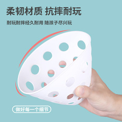 跨境雙人拋接球兒童大號彈射對接球親子互動結球器感統戶外玩具