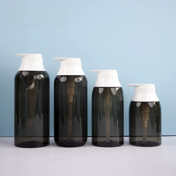 Bamboo-Style Pump Head Shampoo Bottle Pet 300 400 500 600ml High-End Empty Care and Grooming Bottle Cross-Border