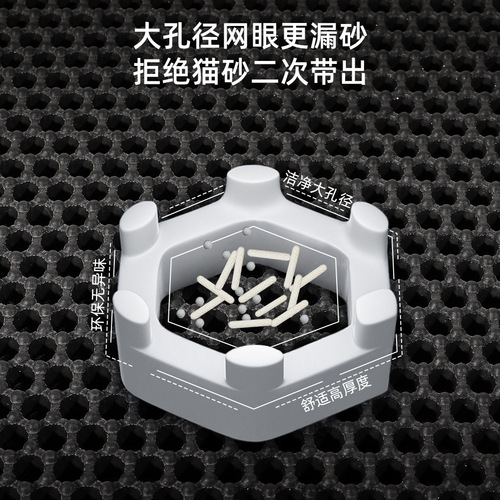 Double-layer EVA non-slip cat litter mat pet litter box sand filter mat wear-resistant and scratch-resistant cat litter control mat