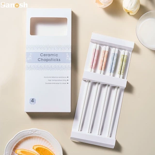 陶瓷家用筷轻奢高颜值简约易清洗不发霉耐高温健康高档筷子礼盒装