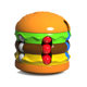 Cross-border Hamburger Rubik's Cube Fries Magic Bean Solution Decompression Fingertip Gyro Novelty Rotating Ball Educational Toy for Children