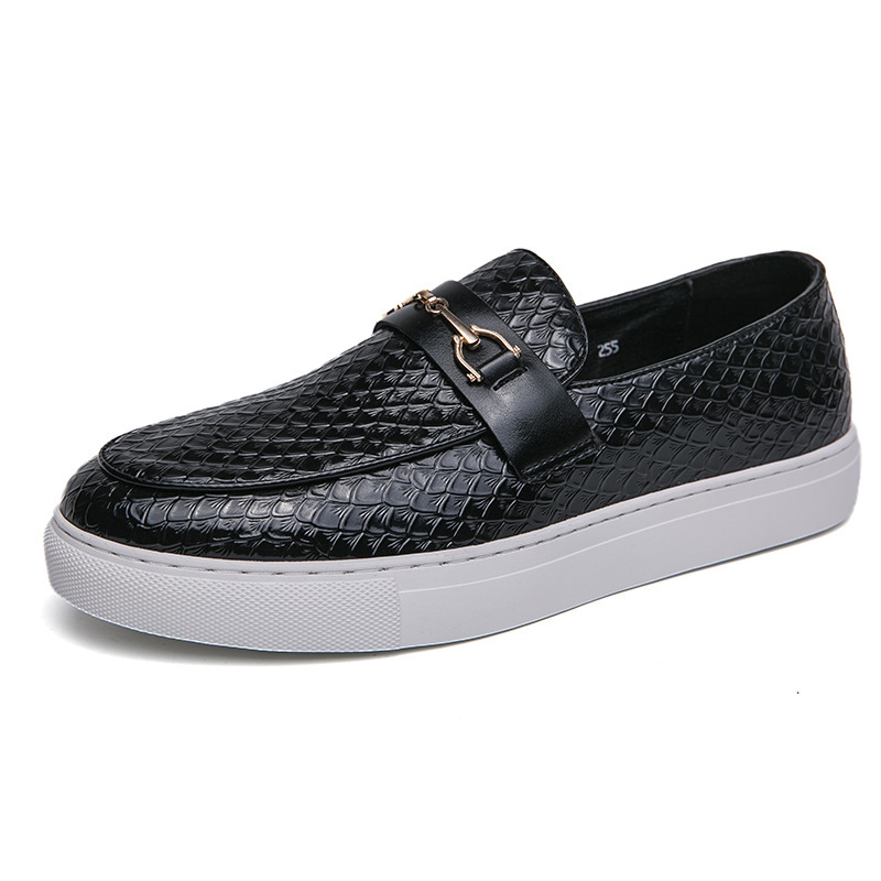 Nuevas zapatillas transfronterizas de borla de gran tamaño para hombres, pasarelas de moda europeas y americanas, zapatos de cuero, zapatillas casuales de negocios con personalidad para hombres
