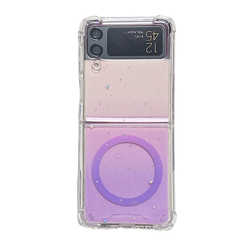 Glitter Magnetic Phone Case For Samsung Galaxy Z Flip 5 And 4_voghion.com