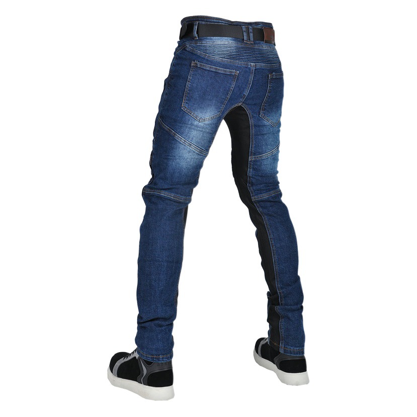 VOLERO motocicleta jeans hombres Kevlar resistente al desgarro verano malla transpirable motocicleta montar pantalones anti-caída