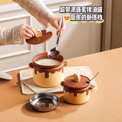 高温耐性ラード缶 2025 新しいラー油缶蜂蜜ラード盆地大容量肉油缶キッチン家庭用