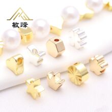 14/18k��ɫ���������������ǹ���ɢ�����diy�Ʒ��朲������l