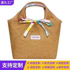 欧美复古时尚手提包洋气双面个性蝴蝶结斜挎包休闲百搭杜邦纸包包