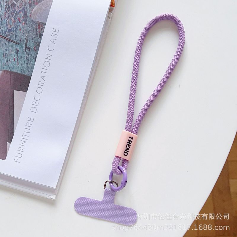 短款可调节锁扣手绳防丢垫片通用手机挂绳户外出行简约涤纶手腕绳|undefined
