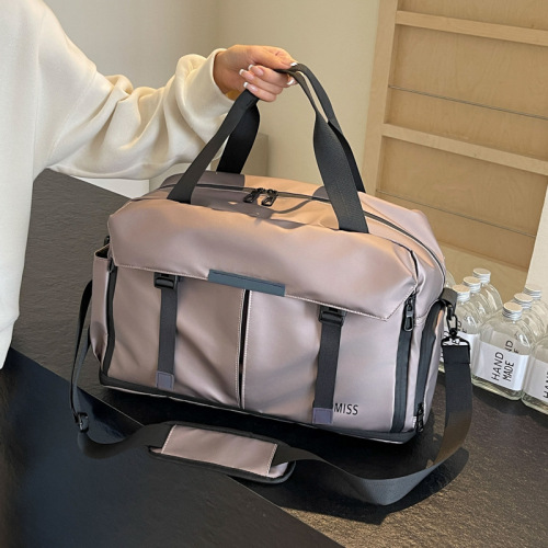 Sports Leisure Fitness Bag for Women, Dry Wet Separation Swimming Training Bag, Large Capacity Simple Oxford Cloth Short Trip Travel Bag