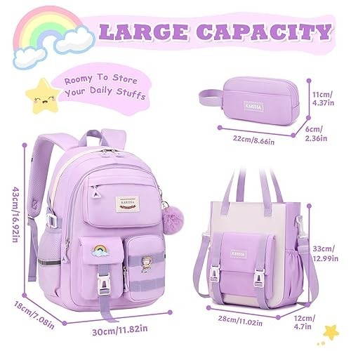 2025 estilo caliente linda mochila escolar para niñas y niños mochila de tres piezas resistente al agua y al desgaste