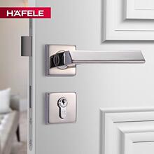海福乐镜面不锈钢木门锁室内卧室含配件整套门锁