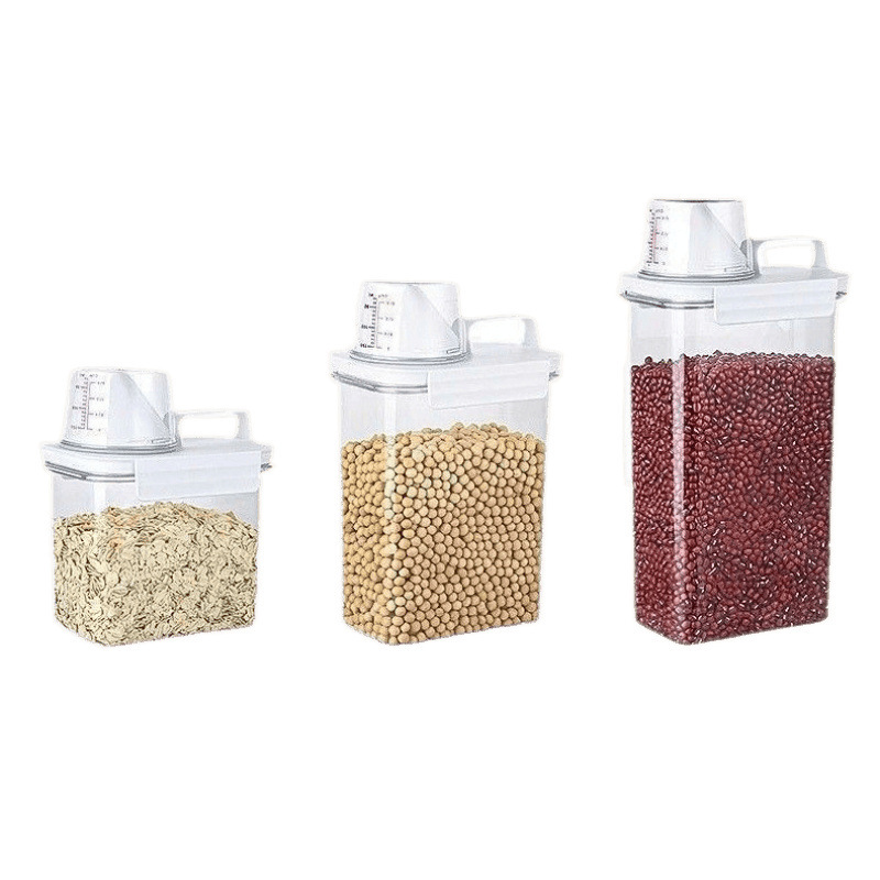 新しい密封缶キッチングッズ食品グレードの米粉穀物保存厚く耐久性のある卸売|undefined