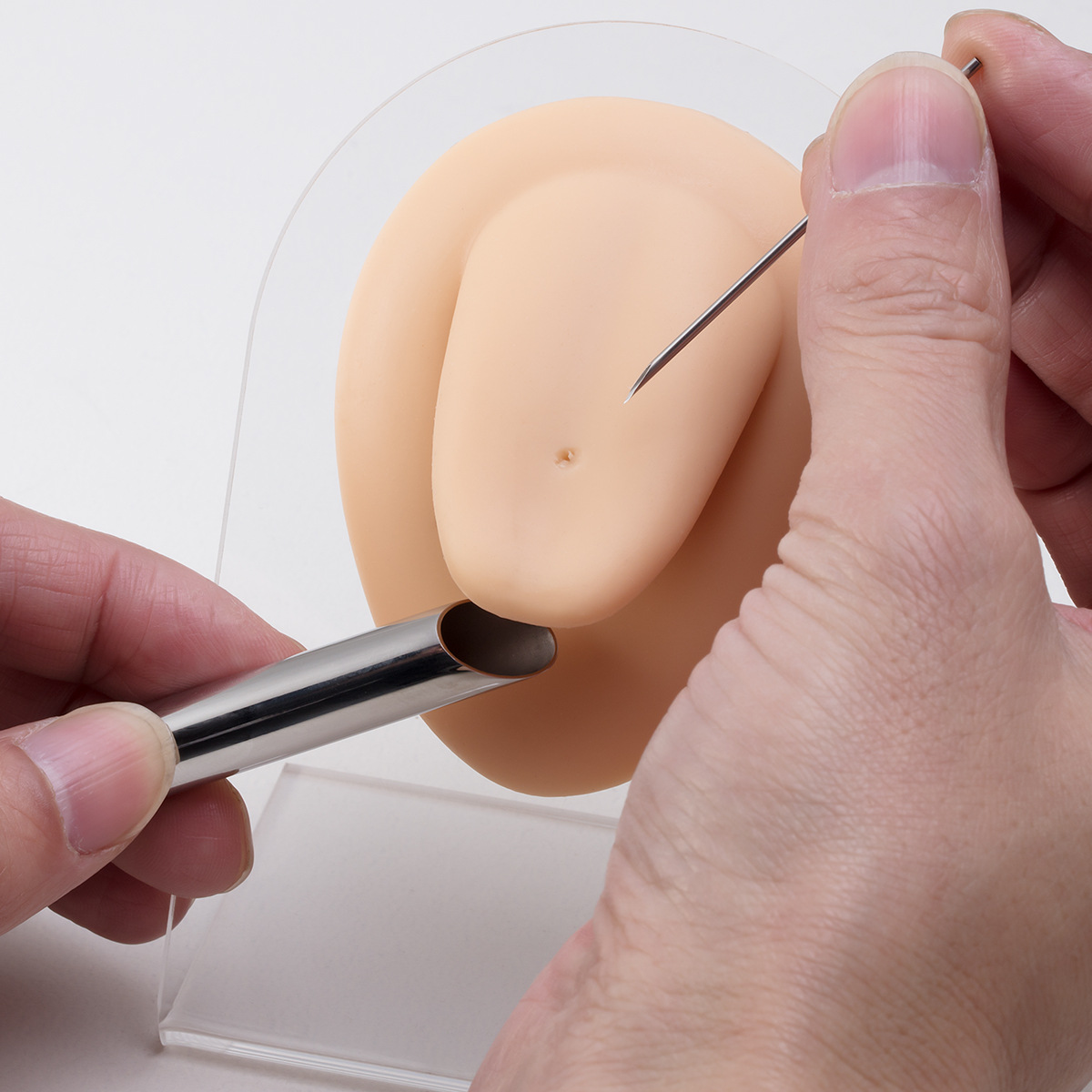 Simple Style Solid Color Titanium Steel Polishing Unisex Puncture aids 1 Piece