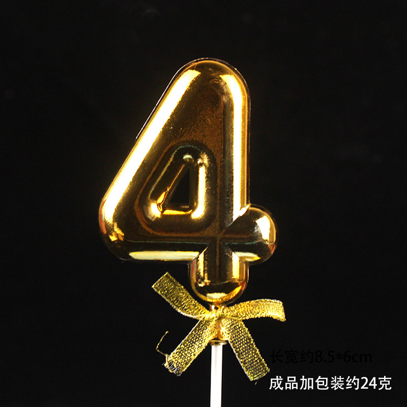 Decoración digital para pasteles 0-9, 3D oro/rosa, inserto para cumpleaños – Mayorista de Yiwu image 14