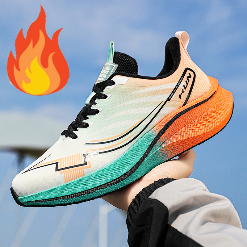 Comercio exterior 48 zapatos de corrida de carbono de cuero para hombres zapatos deportivos de maratón profesional zapatos de entrenamiento físico para estudiantes