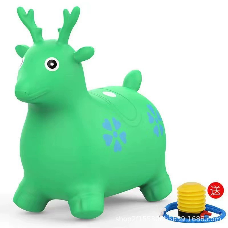 Inflatable rubber toy for jumping with seat for kindergarten
