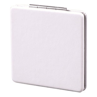 White leather makeup mirror wholesale PU folding pocket mirror portable mirror diy creative metal student small mirror