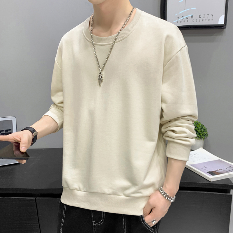 Men's New Long Sleeve Sweater Fashion Round Neck Casual Top_voghion.com