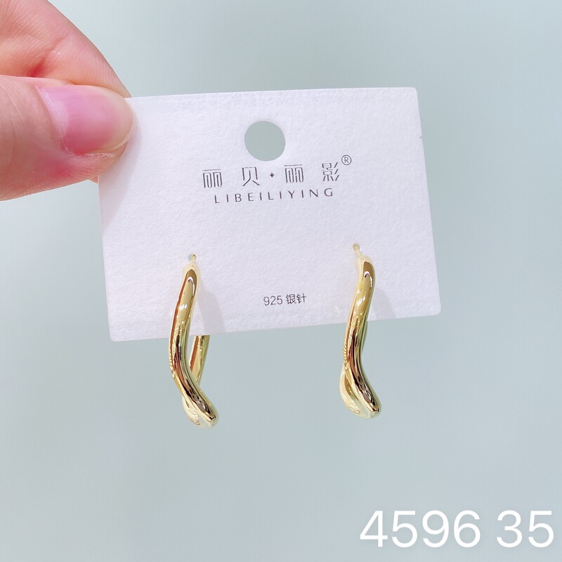 丽贝丽影丽银欧美时尚高级感素圈耳环2025新款爆款个性小众女耳圈|undefined