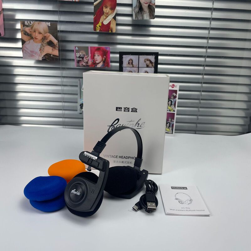 巴音の箱の新型の潮流のアメリカのレトロなヘッドセットの無線のbluetoothのイヤホンのKOSSの屋外の写真を撮る凹形の形のPP|undefined