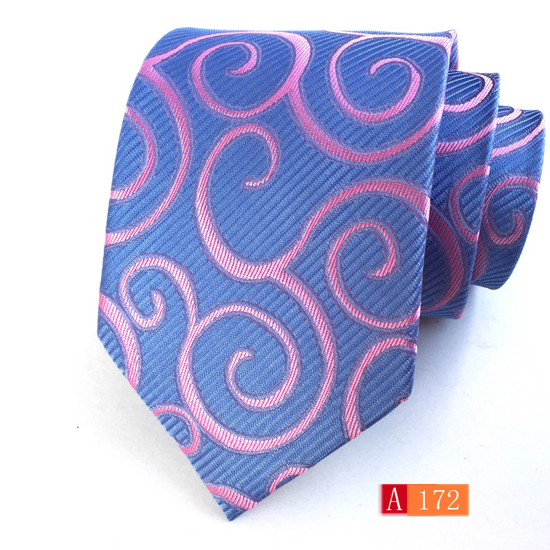 FUENTE fabricante poliéster jacquard material de los hombres corbata flor grande oreja moda corbata de moda en stock al por mayor