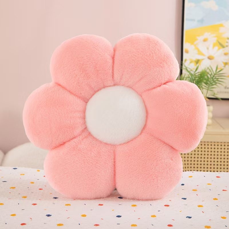 Cross-border floral cushion plush pillow office sofa cushion bed sleeping cute sunflower petal futon