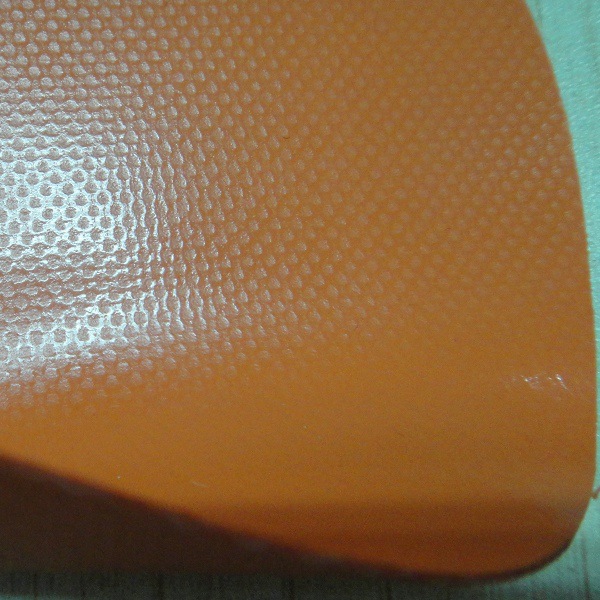 0.63mm橙色1000DPVC刀刮涂层夹网布抗UV耐腐蚀围油栏布充气面料