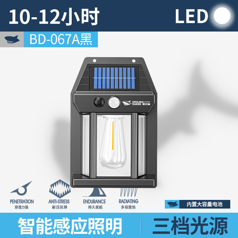 户外防水壁灯墙壁灯别墅大门口背景墙感应灯花园露台灯太阳能庭院|undefined