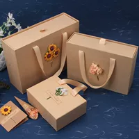 Подарочная коробка для косметики, готовая косметика, коробка из крафт-бумаги, подсолнух, креативная чашка, фестиваль, ящик, день рождения