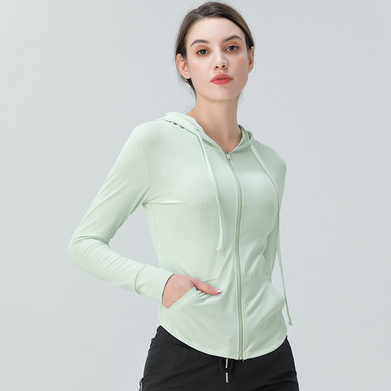 2025 Hooded Zipper Fitness Clothing Women's Casual Running Quick-Drying Sun Protection Long-Sleeved Slim Yoga Clothing Sports Jacket 2025 Hooded Zipper Fitness Clothing Women's Casual Running Quick-Drying Sun Protection Long-Sleeved Slim Yoga Clothing Sports Jacket