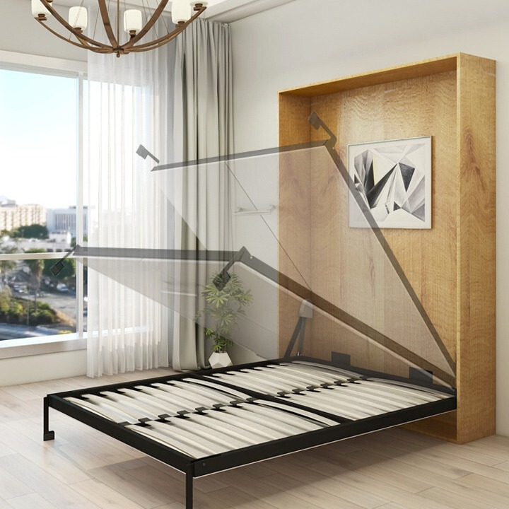 Invisible Hardware Accessories Rollover Multifunctional Wall Bed Wardrobe Integrated Folding Hidden Flip Murphy Bed