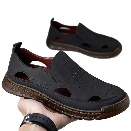 Men's Lightweight Holes sandals, flat casual shoes