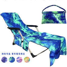 跨境沙滩椅套带侧口袋超细纤维躺椅毛巾套日光浴花园海滩酒店椅套
