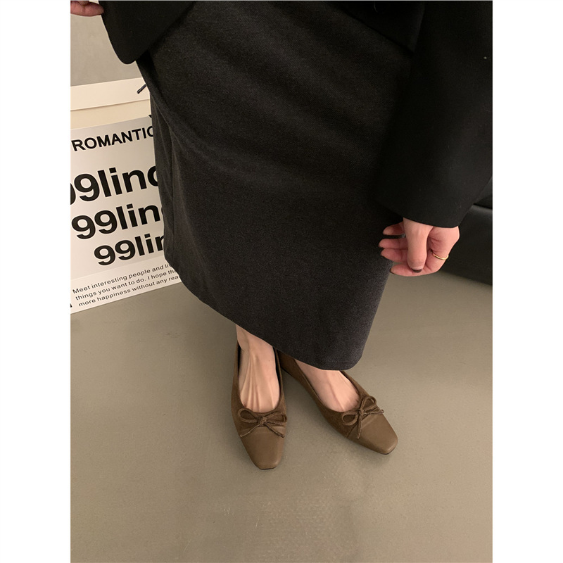 复古温柔平底瓢鞋奶奶鞋春夏法式复古软底新中式单鞋女鞋黑色鞋子|undefined