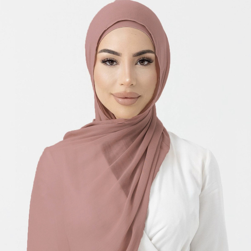 Cross-border high quality thin modal monochrome thin edge small size breathable rayon shawl cotton scarf women's turban