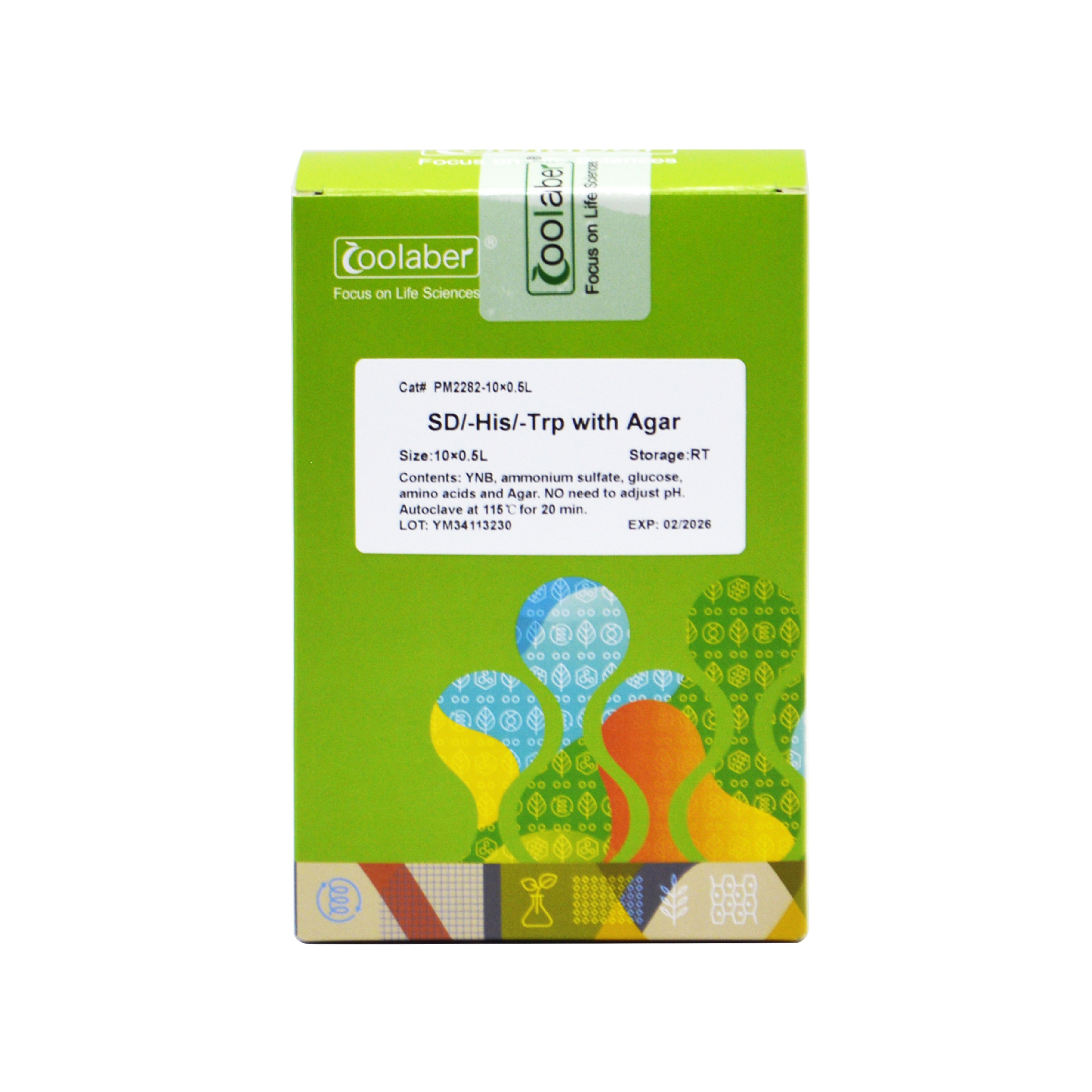 科研用 SD/-His/-Trp with Agar  酵母选择营养缺陷培养基