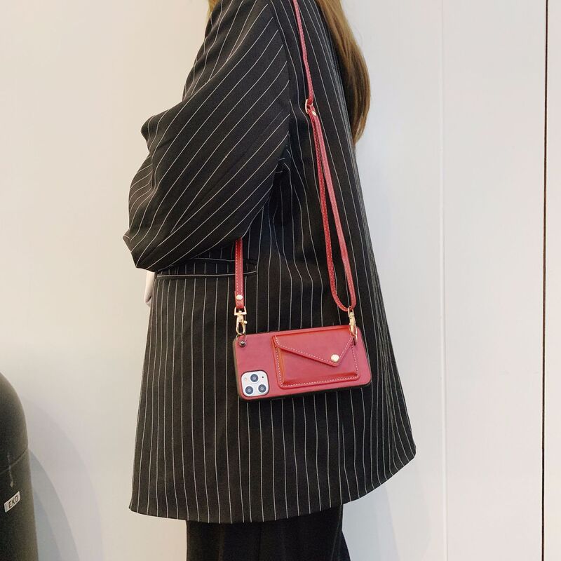 Walle Card Case for iPhone13 Phone Case for Apple 16 Crossing Card 15pro Max New Leather Case