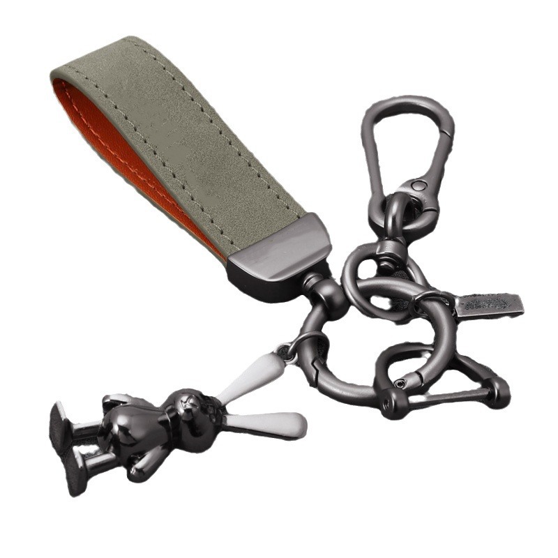 Popular de alta gama llavero de coche conejo colgante pareja llavero de negocios llavero coche especial herradura hebilla