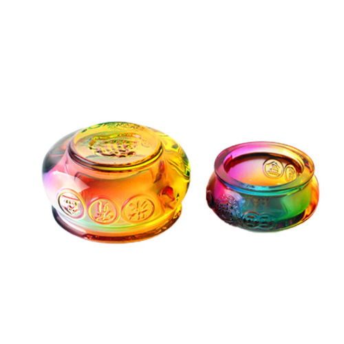 Wholesale colored crystal cornucopia, citrine ingot decoration, home living room decorations, housewarming and opening gifts