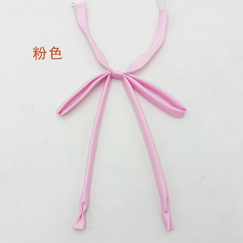 Spot al por mayor sin corbata corbata serpentina color sólido lazo estilo universitario japonés JK uniforme pajarita de mango delgado mujeres