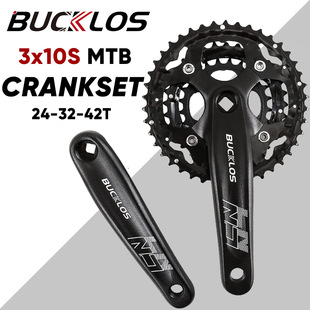Mountain Bike Aluminum Alloy Crank 104/64Bcd 24/32/42t Crankset Bicycle Crank Accessories