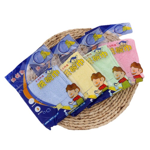 Non-oil-dipping dishwashing cloth, made of wood and bamboo fiber, magical white and clean, small cleaning cloth for the kitchen, oil removal and cleaning, manufacturer wholesale