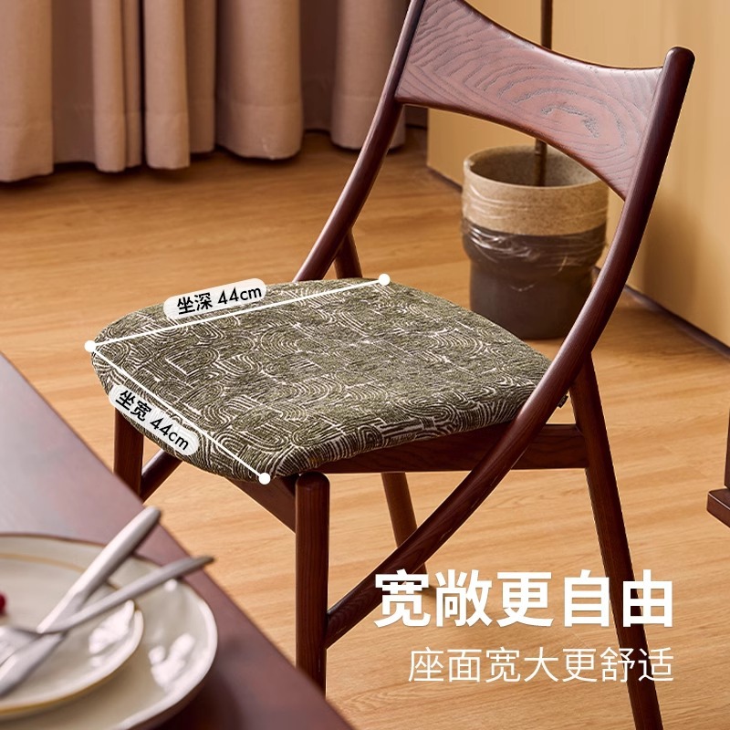 Dan Fansi Silla de comedor con orejas de gato Silla de ocio de madera maciza para el hogar Silla de respaldo individual Silla de diseño de estilo antiguo