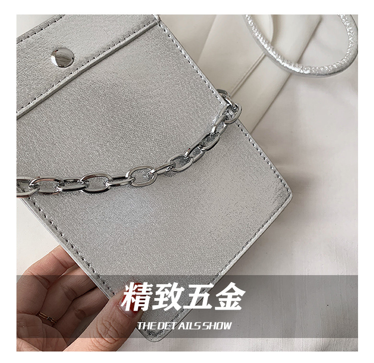 Fashion Chain Shiny Shoulder Messenger Portable Small Square Bag Wholesale display picture 9