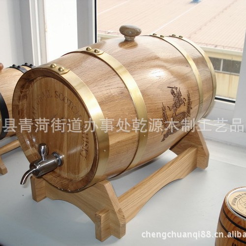 厂家批发5L酒桶橡木松木红酒桶葡萄酒白酒桶客厅装饰木制酒桶