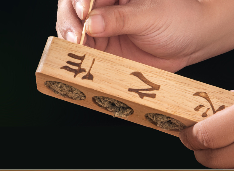 Wooden Cone Moxa Mold for Ai Tuo Ginger Moxibustion with 250g Qichun Moxa Wool key features